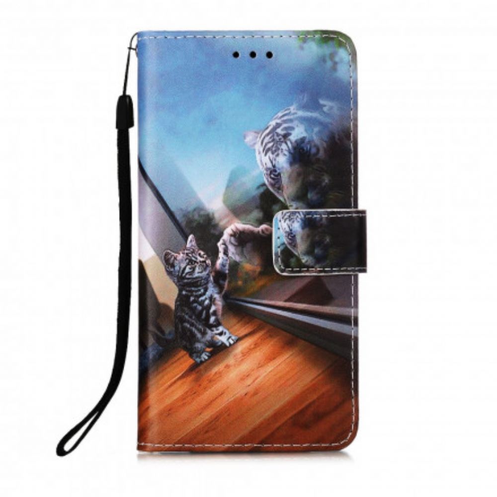 Flip Case Für Xiaomi Redmi 9A Mit Kordel Träumereien Von Ernest The Thong Cat