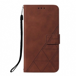 Flip Case Für Xiaomi Redmi 9A Pyramidenleder-effekt