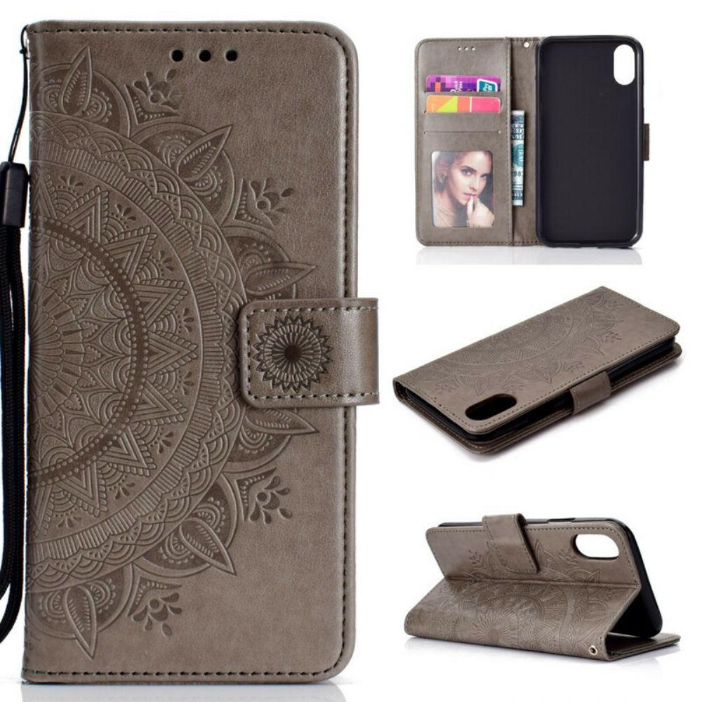 Flip Case Für Xiaomi Redmi 9A Sonnen-mandala