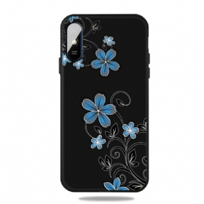 Handyhülle Für Xiaomi Redmi 9A Blaue Blumen