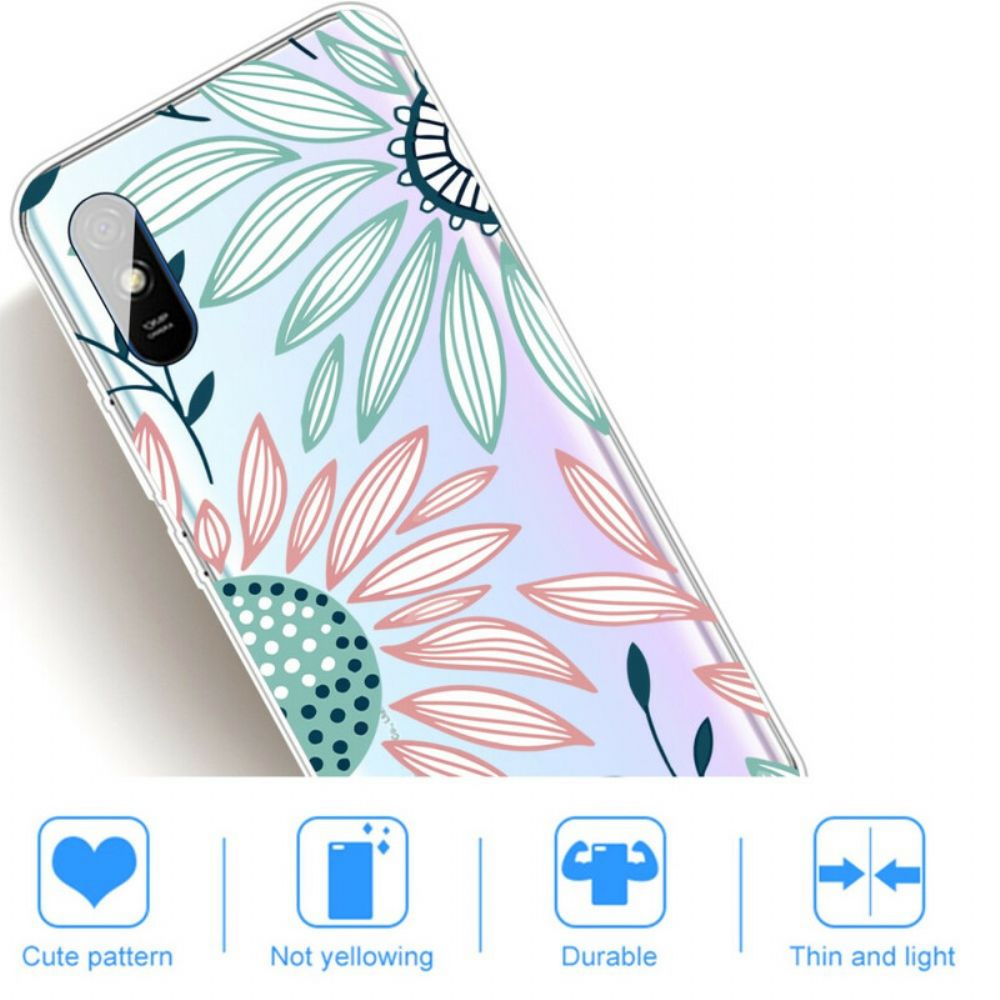 Handyhülle Für Xiaomi Redmi 9A Durchsichtige Blume