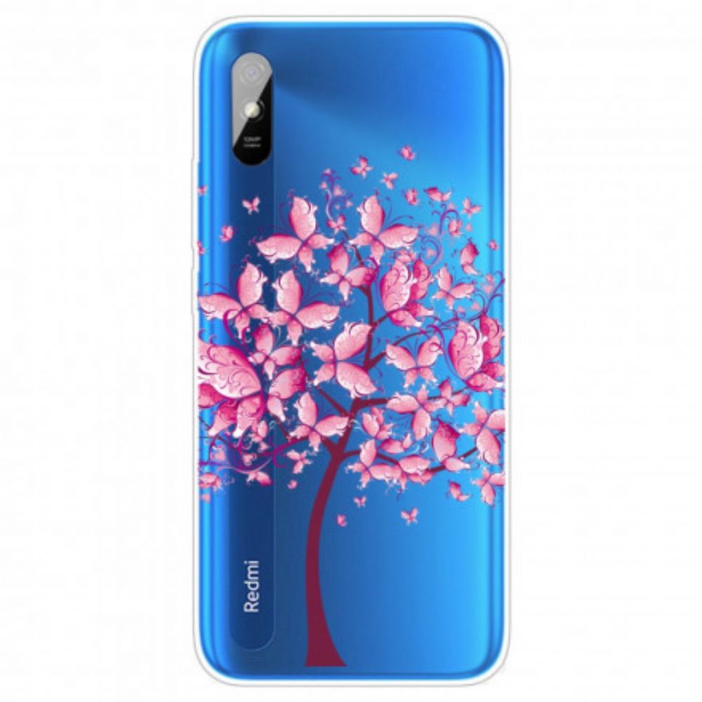 Handyhülle Für Xiaomi Redmi 9A Rosa Baumkrone