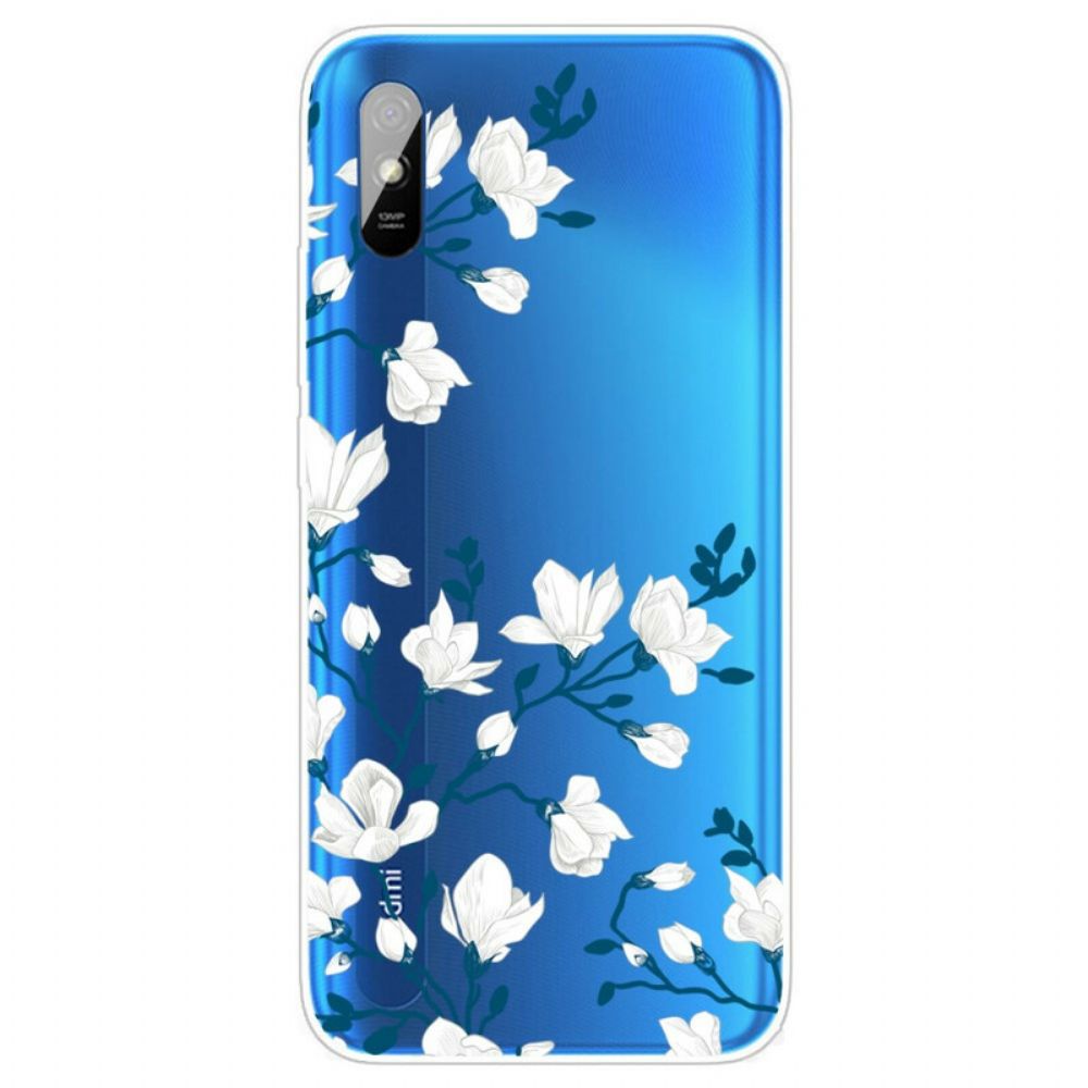 Handyhülle Für Xiaomi Redmi 9A Weiße Blumen