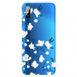 Handyhülle Für Xiaomi Redmi 9A Weiße Blumen