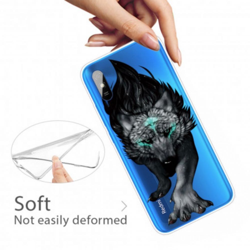 Hülle Für Xiaomi Redmi 9A Erhabener Wolf