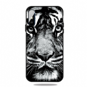 Hülle Für Xiaomi Redmi 9A Schwarzer Und Weißer Tiger