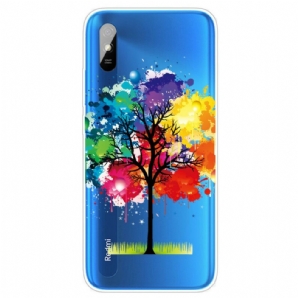 Hülle Für Xiaomi Redmi 9A Transparenter Aquarellbaum