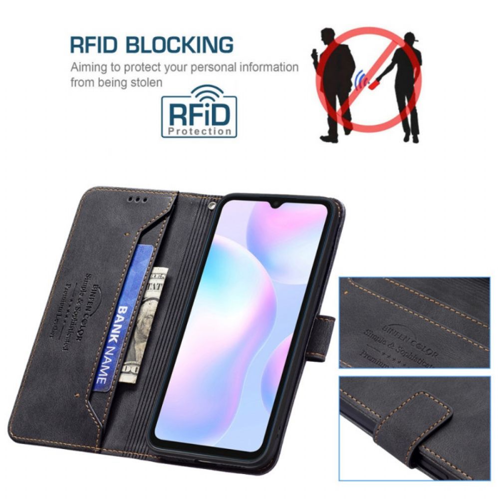 Lederhüllen Für Xiaomi Redmi 9A Rfid-binfen-farbe