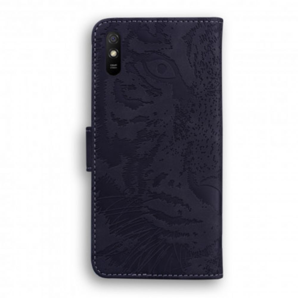 Lederhüllen Für Xiaomi Redmi 9A Tigergesichtsdruck