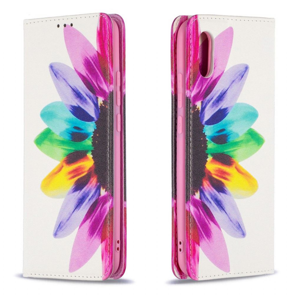 Schutzhülle Für Xiaomi Redmi 9A Flip Case Aquarell Blume