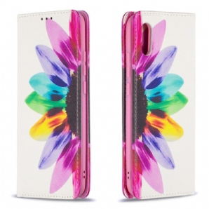 Schutzhülle Für Xiaomi Redmi 9A Flip Case Aquarell Blume