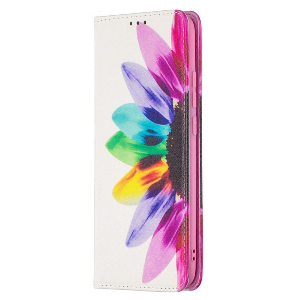 Schutzhülle Für Xiaomi Redmi 9A Flip Case Aquarell Blume