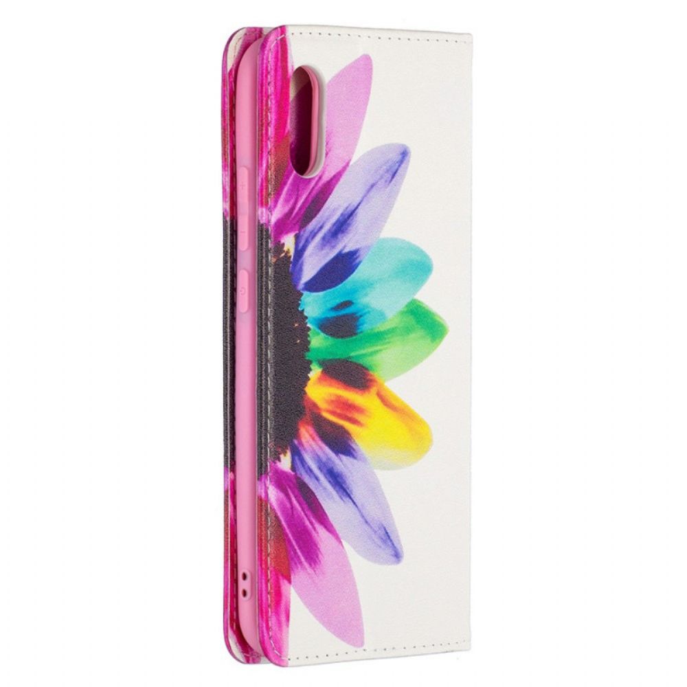 Schutzhülle Für Xiaomi Redmi 9A Flip Case Aquarell Blume