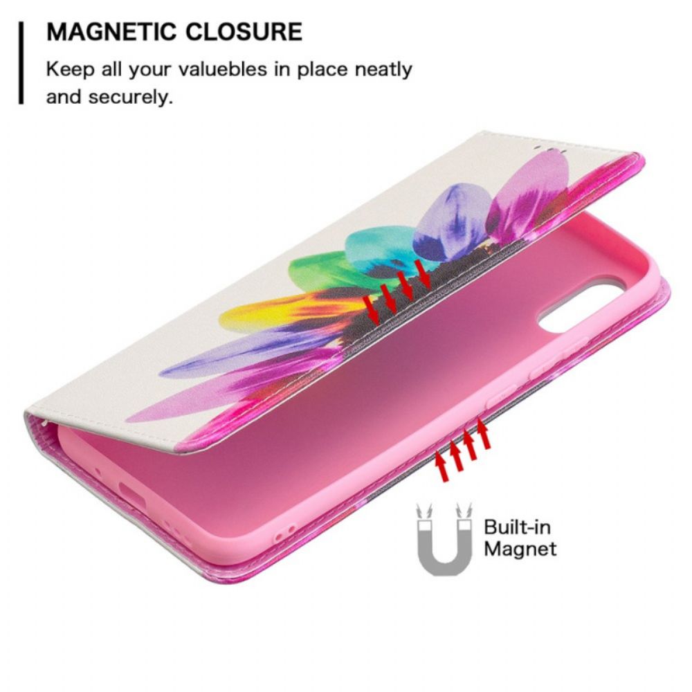 Schutzhülle Für Xiaomi Redmi 9A Flip Case Aquarell Blume