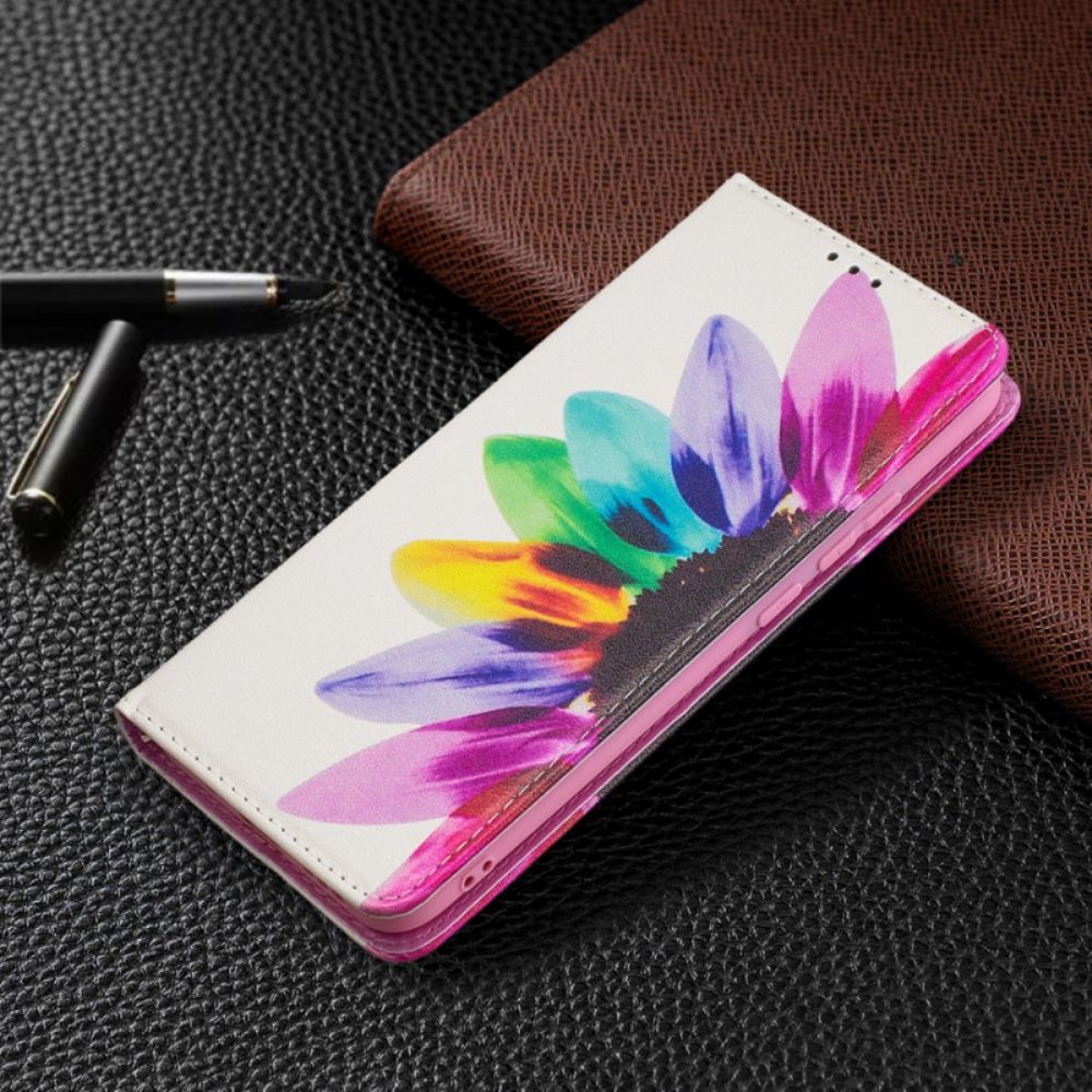 Schutzhülle Für Xiaomi Redmi 9A Flip Case Aquarell Blume