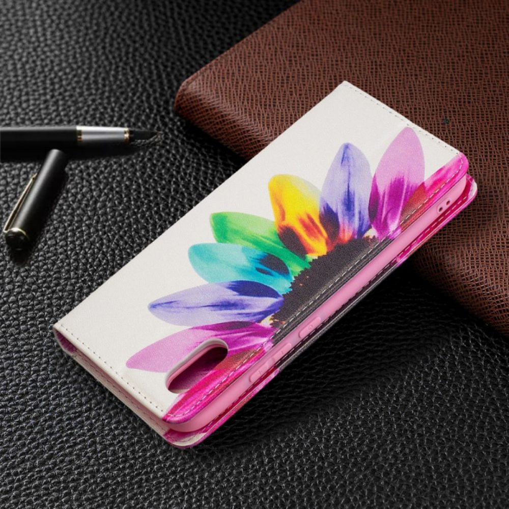 Schutzhülle Für Xiaomi Redmi 9A Flip Case Aquarell Blume