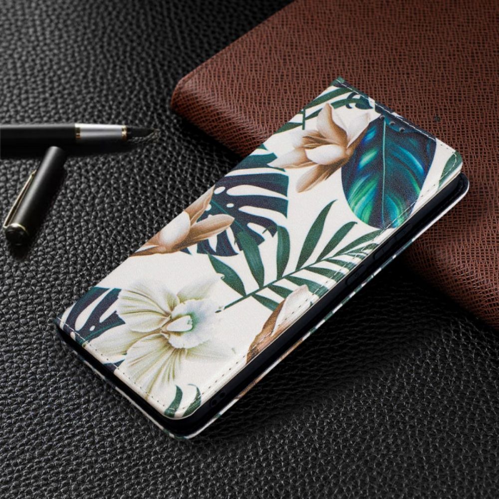 Schutzhülle Für Xiaomi Redmi 9A Flip Case Blätter