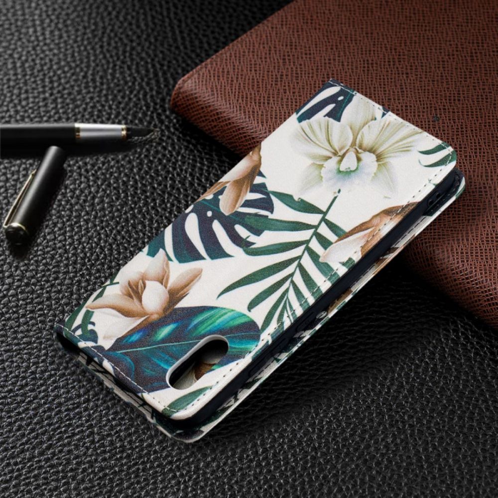 Schutzhülle Für Xiaomi Redmi 9A Flip Case Blätter