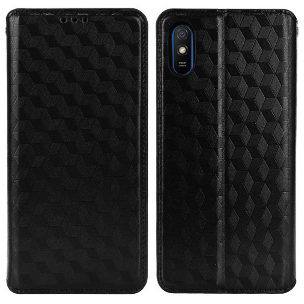 Schutzhülle Für Xiaomi Redmi 9A Flip Case Diamant-leder-effekt