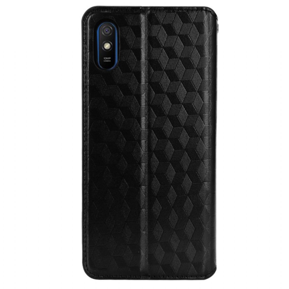 Schutzhülle Für Xiaomi Redmi 9A Flip Case Diamant-leder-effekt