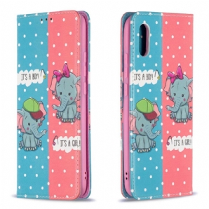 Schutzhülle Für Xiaomi Redmi 9A Flip Case Elefantenbabys