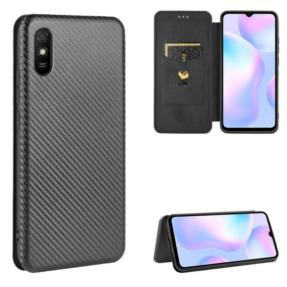 Schutzhülle Für Xiaomi Redmi 9A Flip Case Farbiges Karbon-silikon