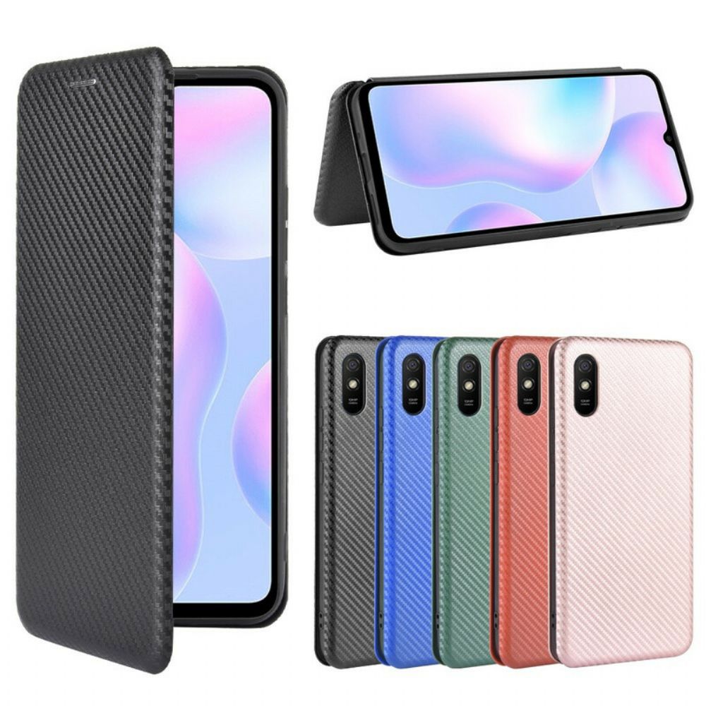 Schutzhülle Für Xiaomi Redmi 9A Flip Case Farbiges Karbon-silikon