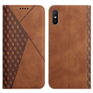 Schutzhülle Für Xiaomi Redmi 9A Flip Case Geo-leder-effekt