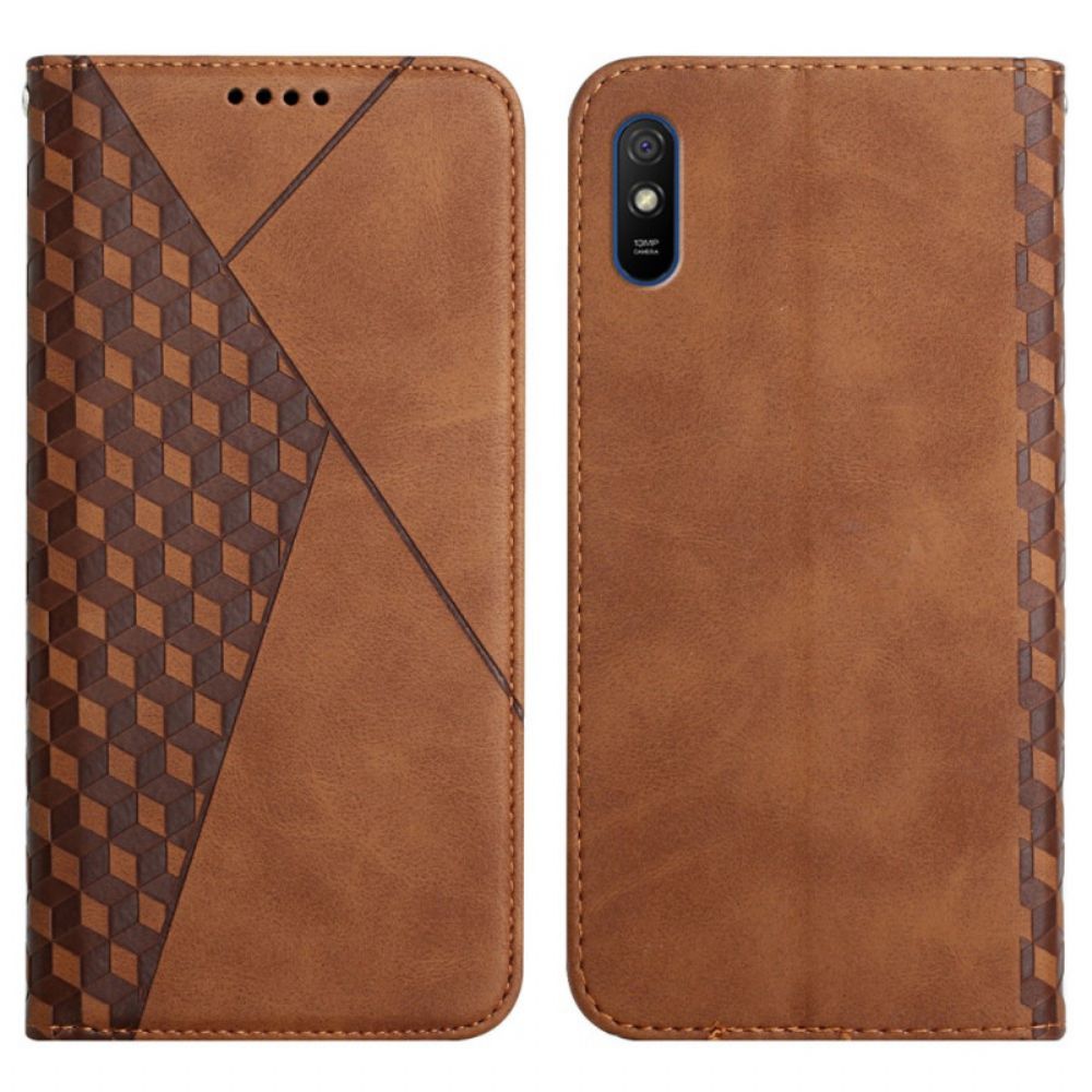 Schutzhülle Für Xiaomi Redmi 9A Flip Case Geo-leder-effekt