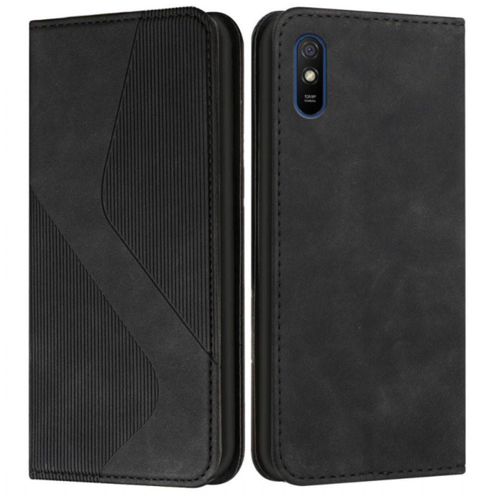 Schutzhülle Für Xiaomi Redmi 9A Flip Case Lederoptik Im S-design