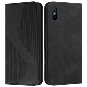 Schutzhülle Für Xiaomi Redmi 9A Flip Case Lederoptik Im S-design