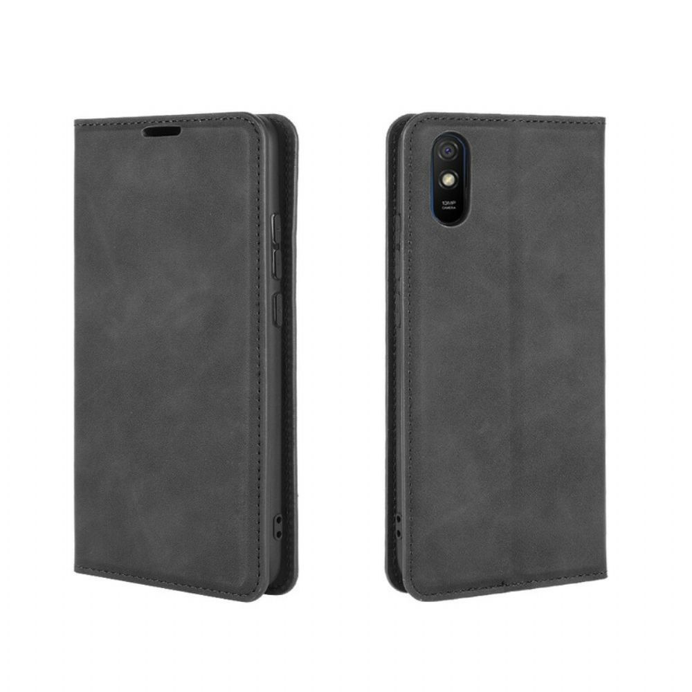 Schutzhülle Für Xiaomi Redmi 9A Flip Case Weicher Ledereffekt