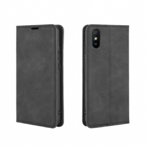 Schutzhülle Für Xiaomi Redmi 9A Flip Case Weicher Ledereffekt