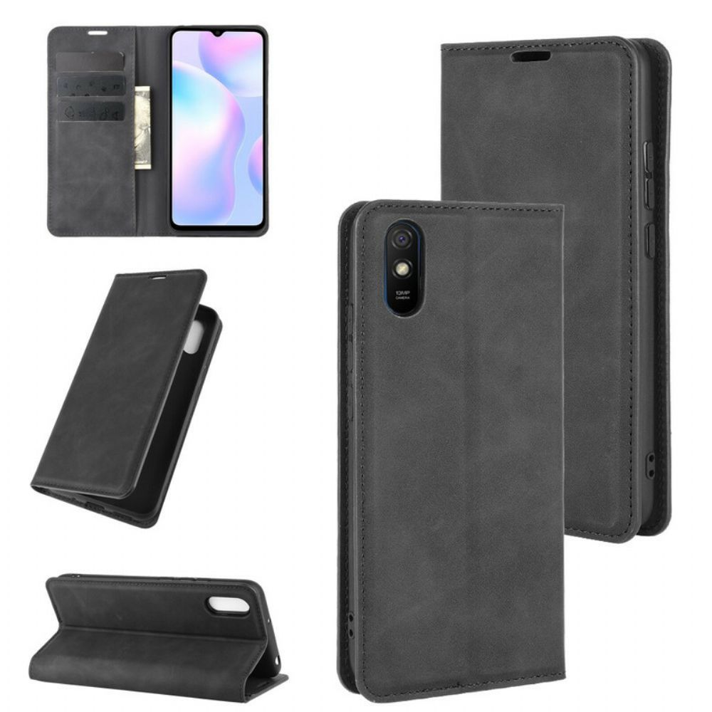 Schutzhülle Für Xiaomi Redmi 9A Flip Case Weicher Ledereffekt