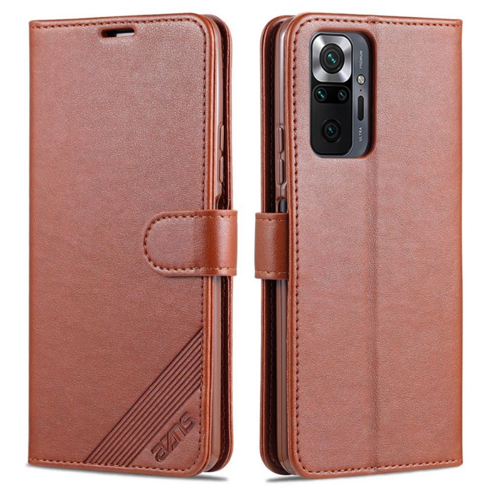 Flip Case Für Xiaomi Redmi Note 10 Pro Azns Kunstleder