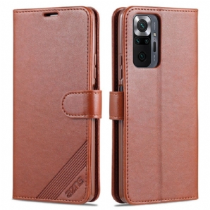 Flip Case Für Xiaomi Redmi Note 10 Pro Azns Kunstleder