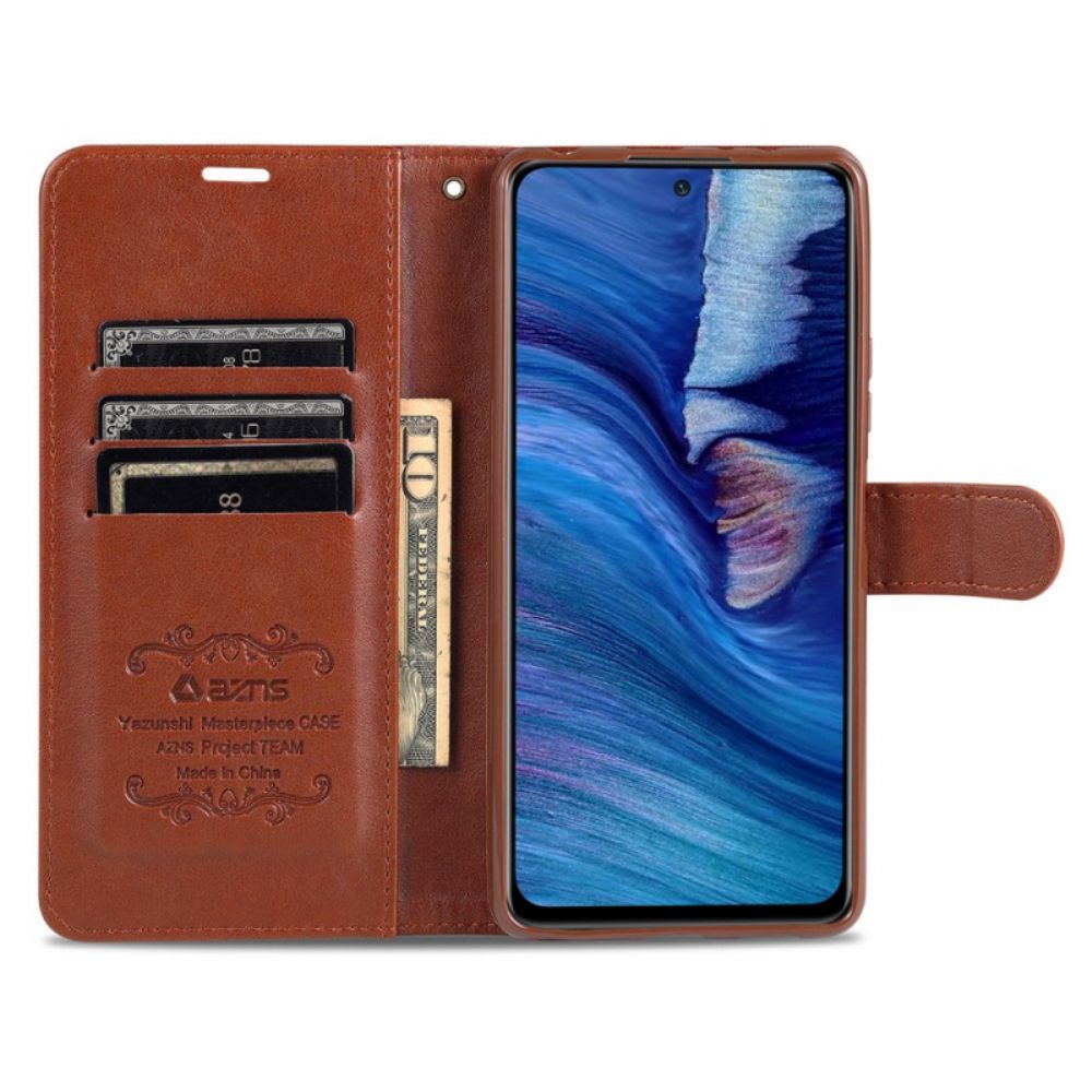 Flip Case Für Xiaomi Redmi Note 10 Pro Azns Kunstleder