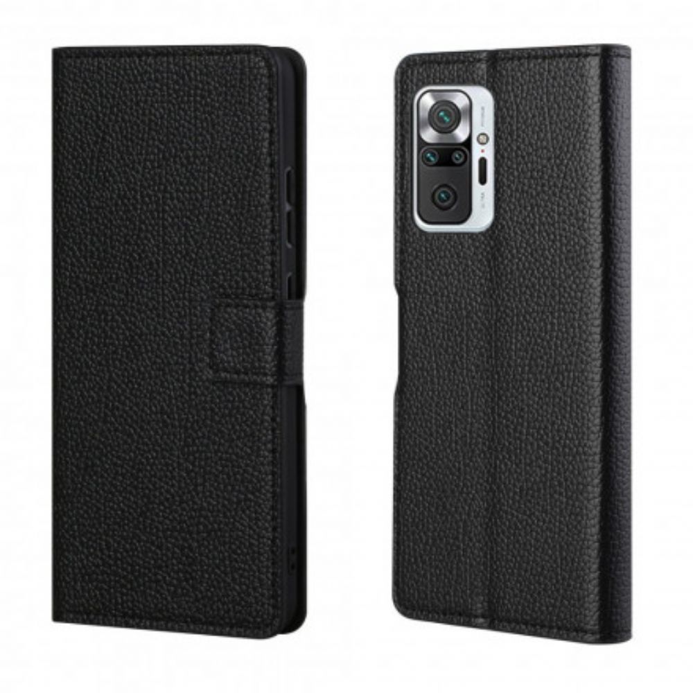 Flip Case Für Xiaomi Redmi Note 10 Pro Einzelne Litschi