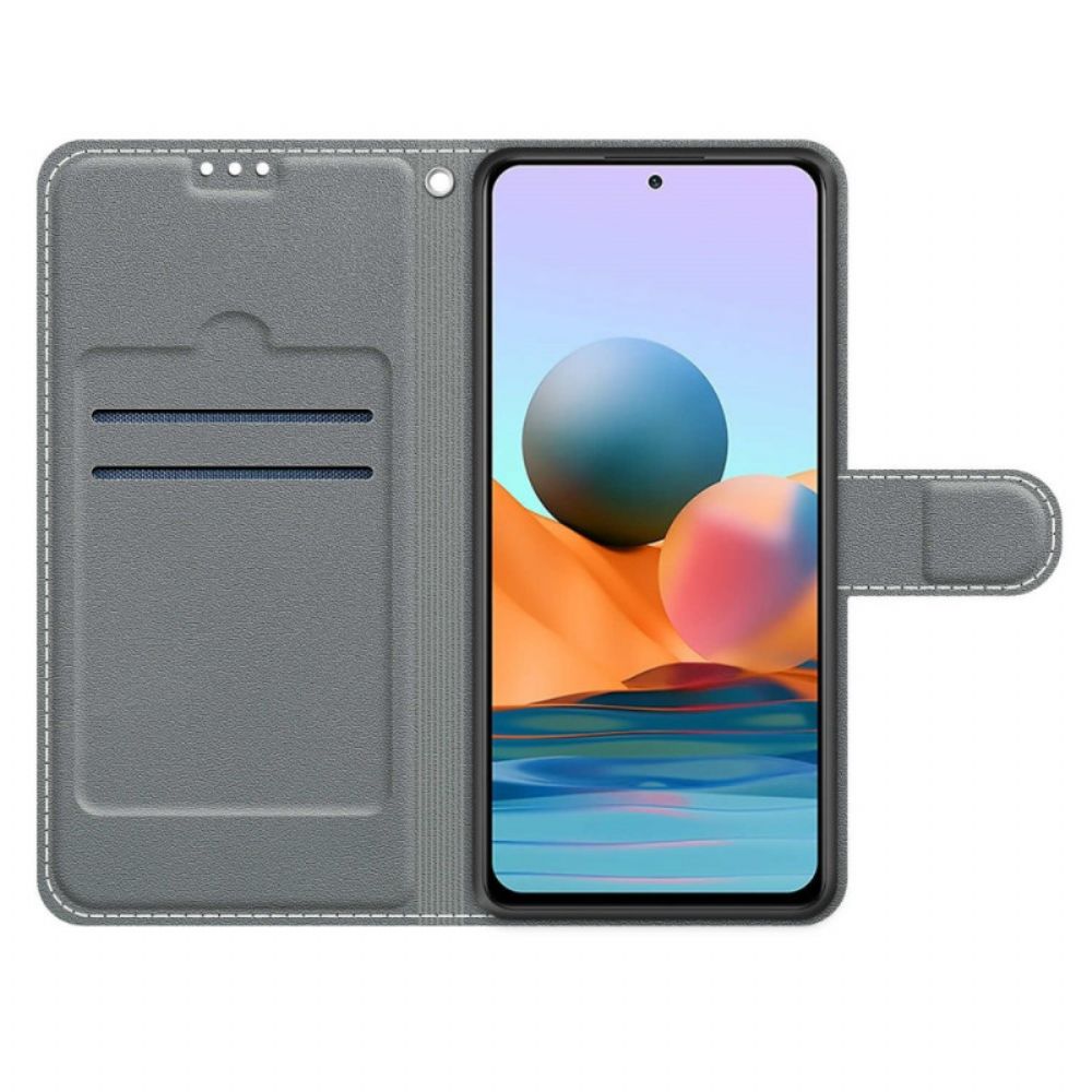 Flip Case Für Xiaomi Redmi Note 10 Pro Mit Kordel Bandrosen