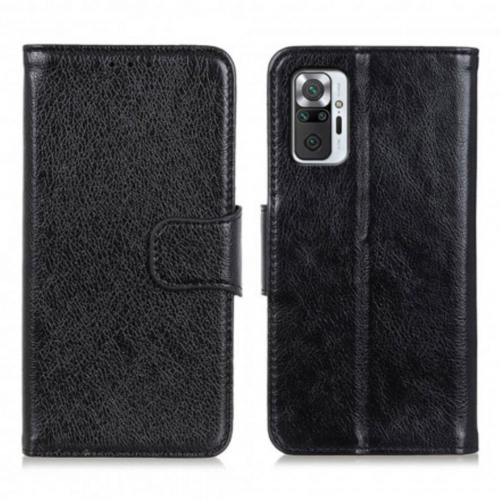 Flip Case Für Xiaomi Redmi Note 10 Pro Spaltnappaleder