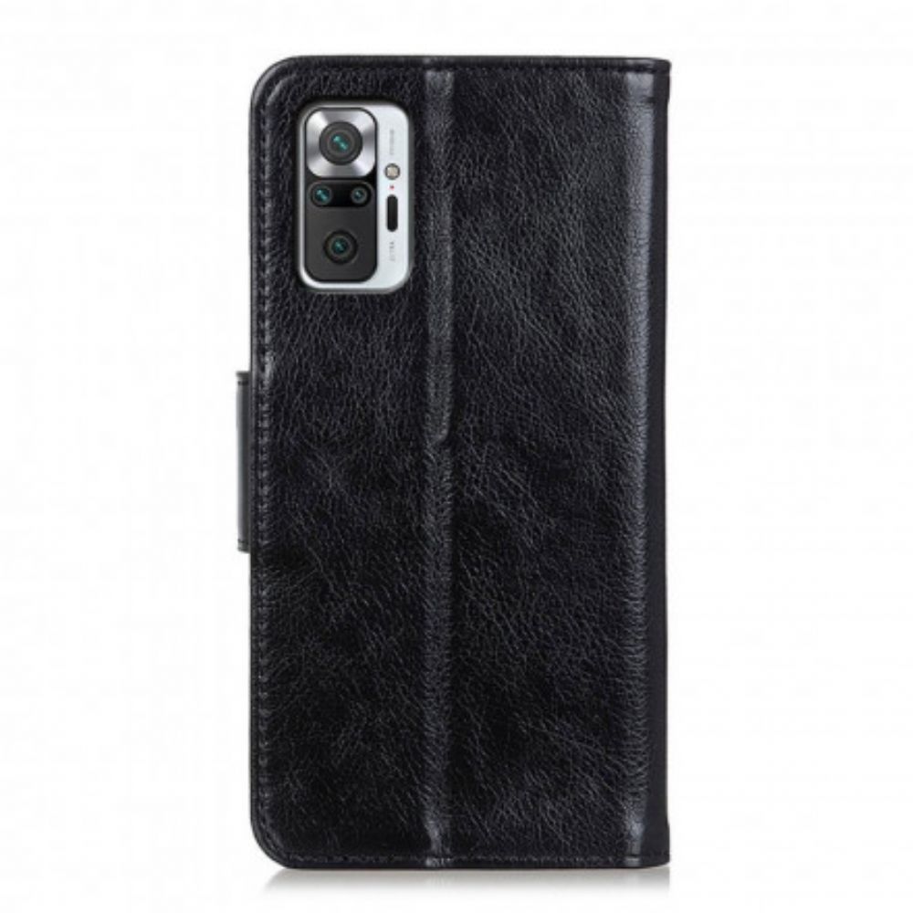 Flip Case Für Xiaomi Redmi Note 10 Pro Spaltnappaleder