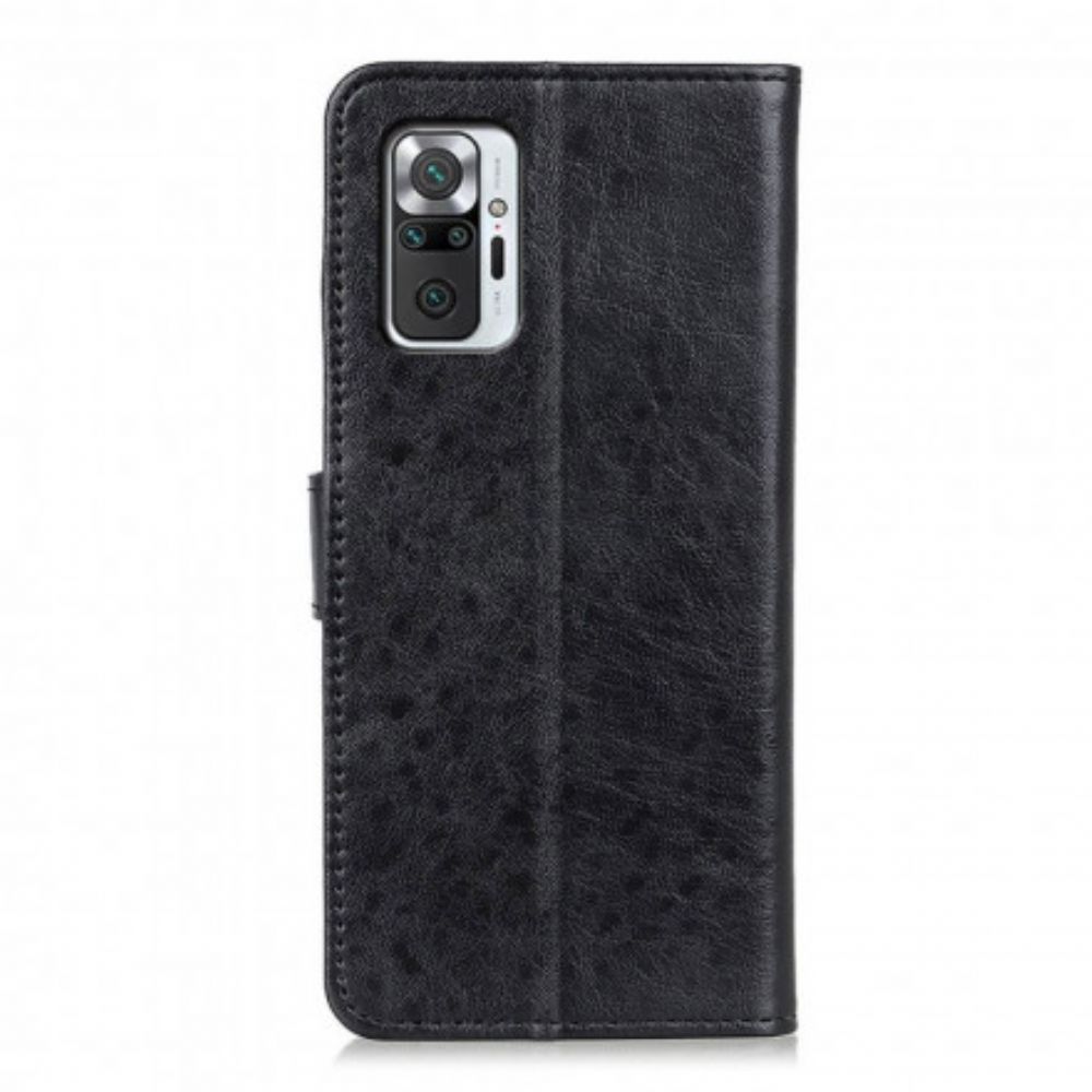 Flip Case Für Xiaomi Redmi Note 10 Pro Strukturiertes Kunstleder