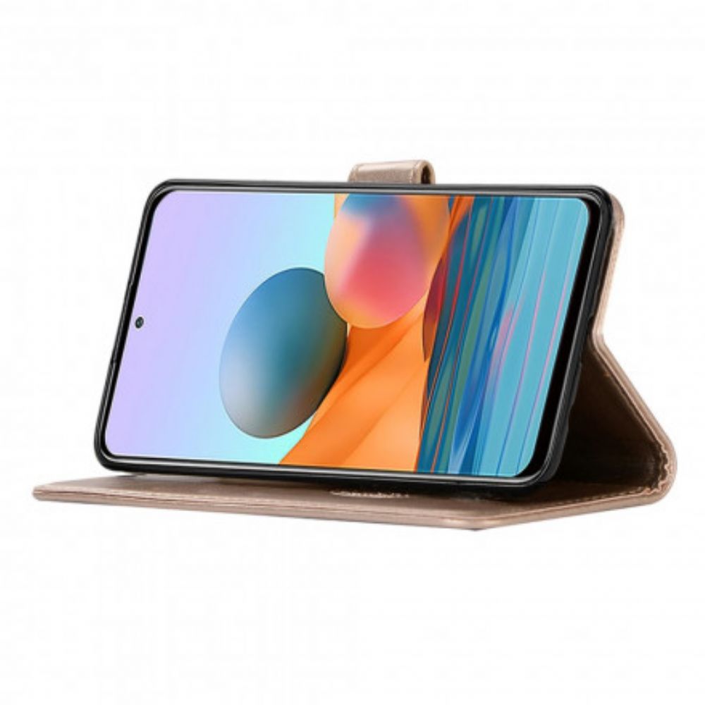 Flip Case Für Xiaomi Redmi Note 10 Pro Traumfänger-eule In Lederoptik