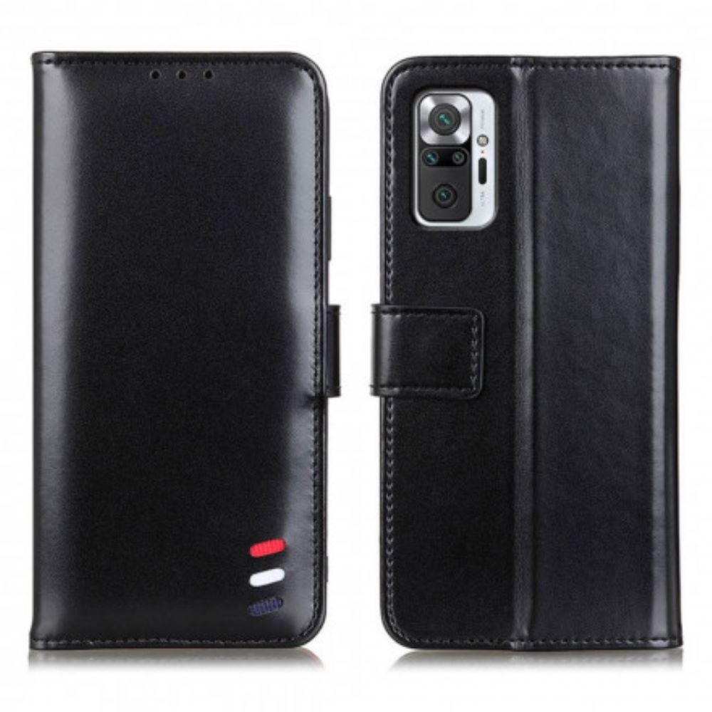 Flip Case Für Xiaomi Redmi Note 10 Pro Tricolor Ledereffekt