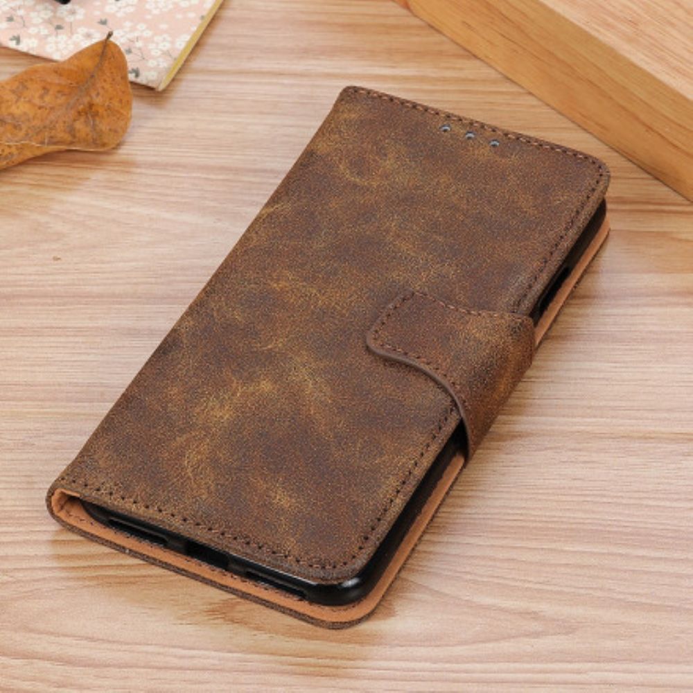 Flip Case Für Xiaomi Redmi Note 10 Pro Flip Case Vintage Magnetklappe