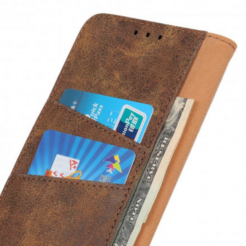 Flip Case Für Xiaomi Redmi Note 10 Pro Flip Case Vintage Magnetklappe