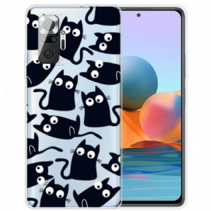 Handyhülle Für Xiaomi Redmi Note 10 Pro Mehrere Schwarze Katzen