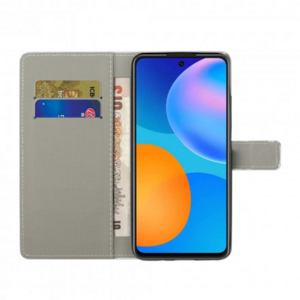 Lederhüllen Für Xiaomi Redmi Note 10 Pro Blauer Schmetterling