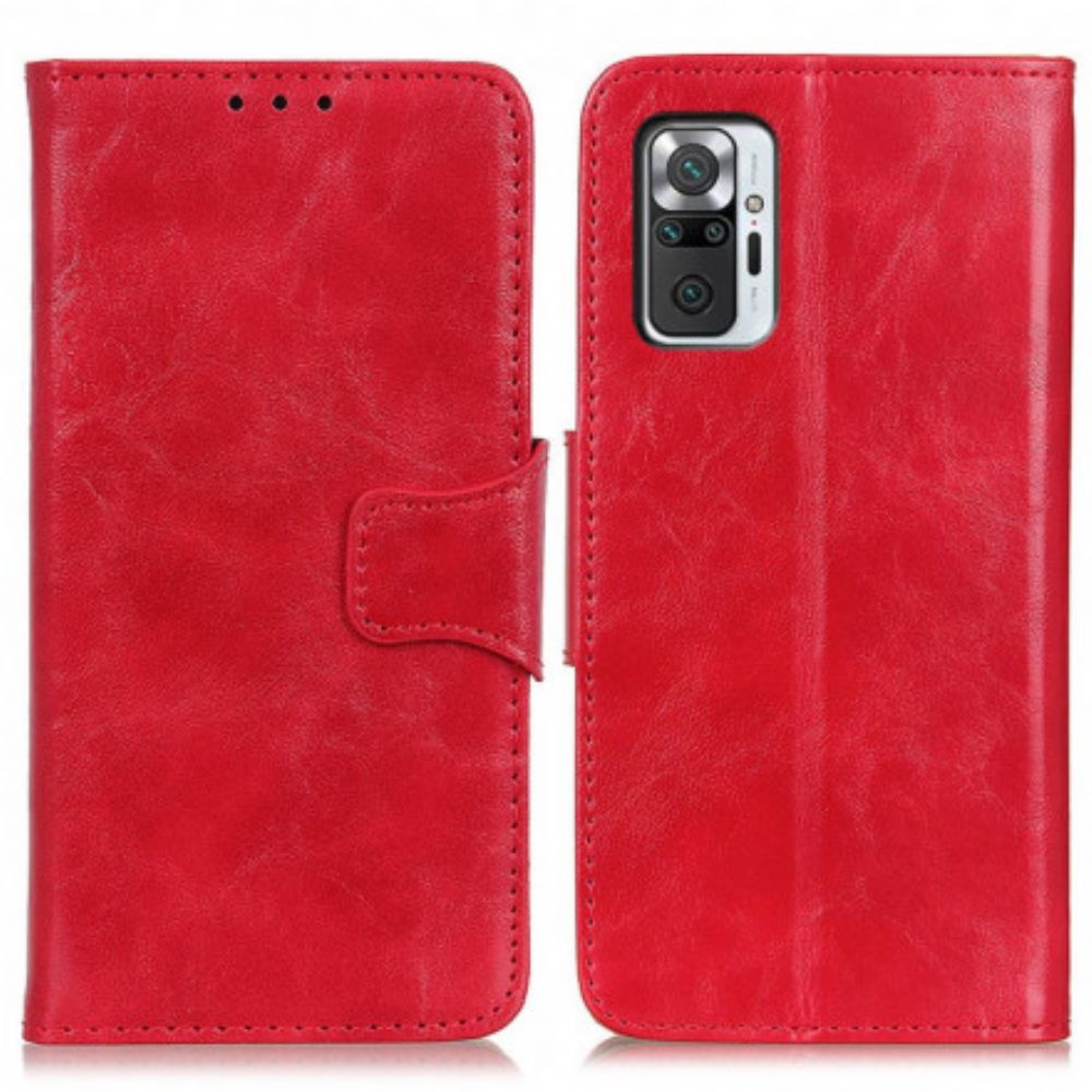 Lederhüllen Für Xiaomi Redmi Note 10 Pro Flip Case Magnetklappe