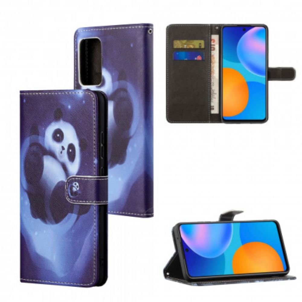 Lederhüllen Für Xiaomi Redmi Note 10 Pro Mit Kordel Tanga Space Panda